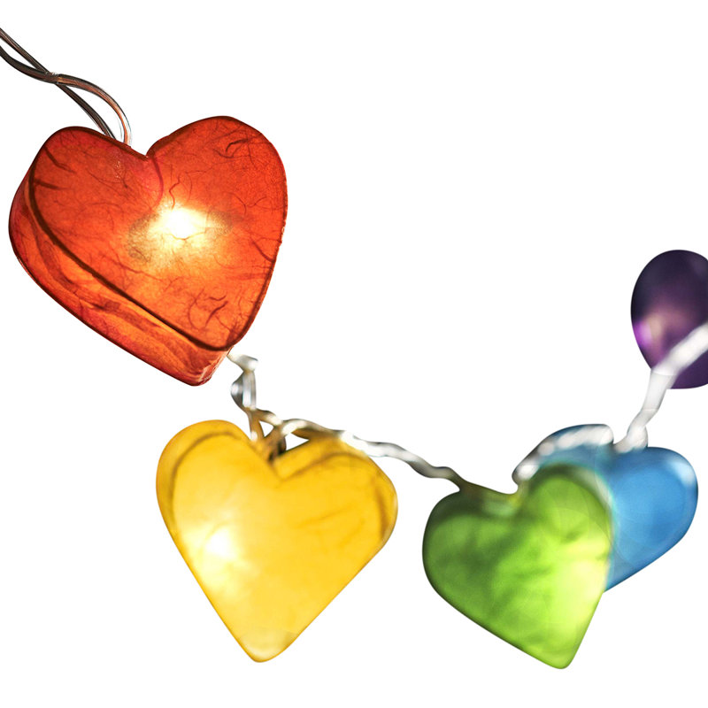 Mandi LED Handmade Paper Hearts String Light, 20 Lamps - 5 Metre Long