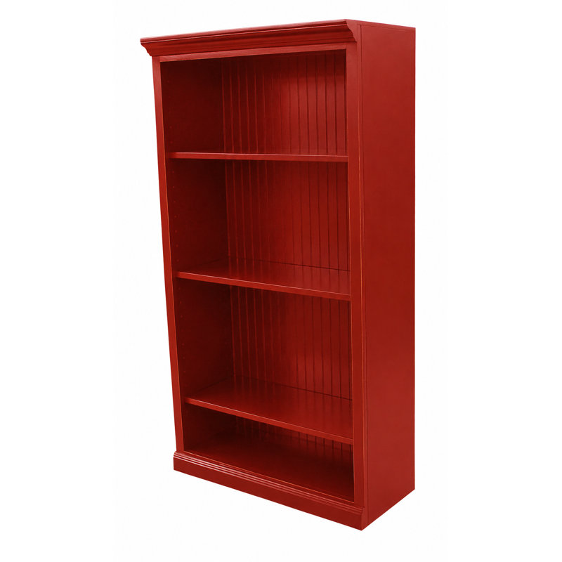 Sherita Bookcase, Burnt Red, (3 Shelves) 60” H x 32” W x 14.25” D