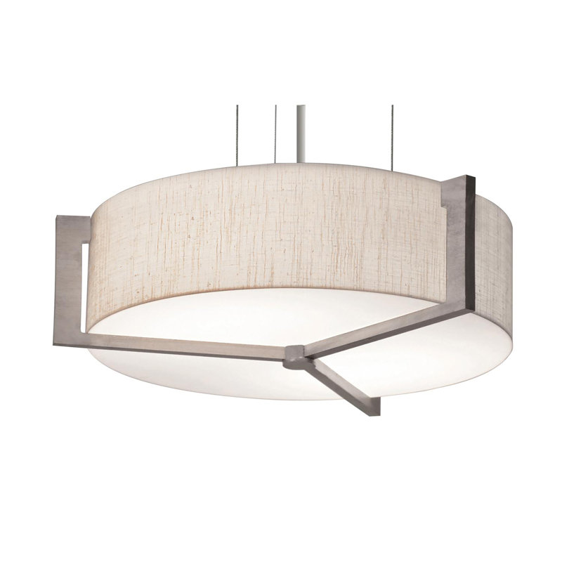 Leeroy 4 - Light Pendant, Jute, 42.5" H  x 27.15" W x 27.15" D, Weathered Grey