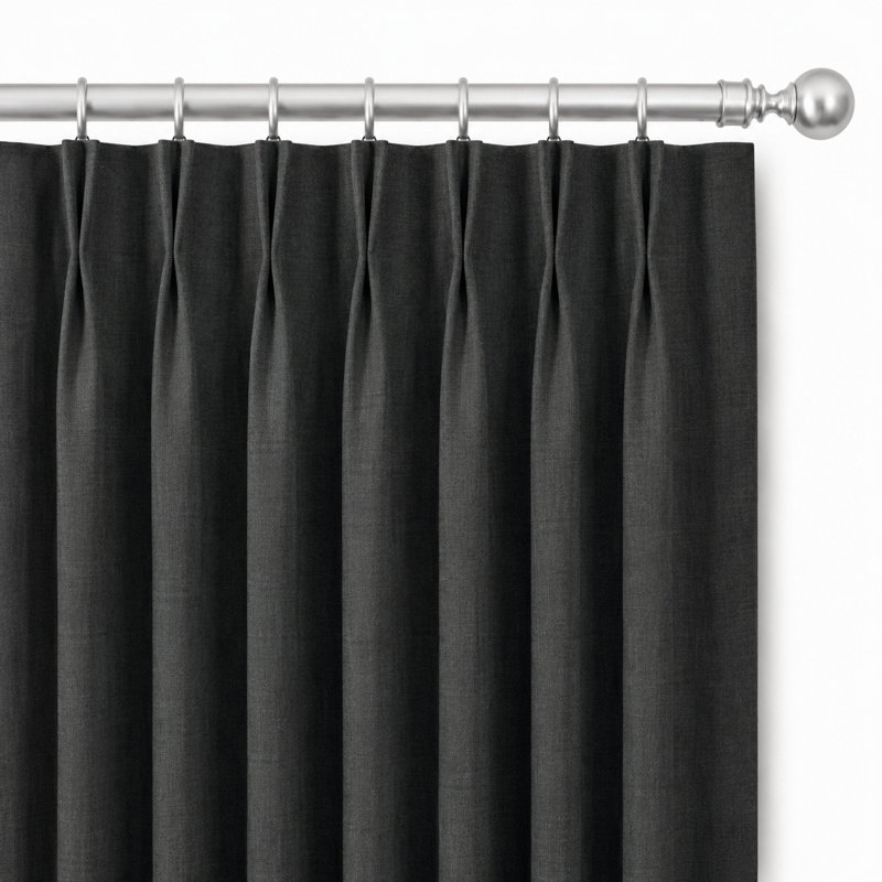 Solid Linen Look | Linati Fabric, Charcoal