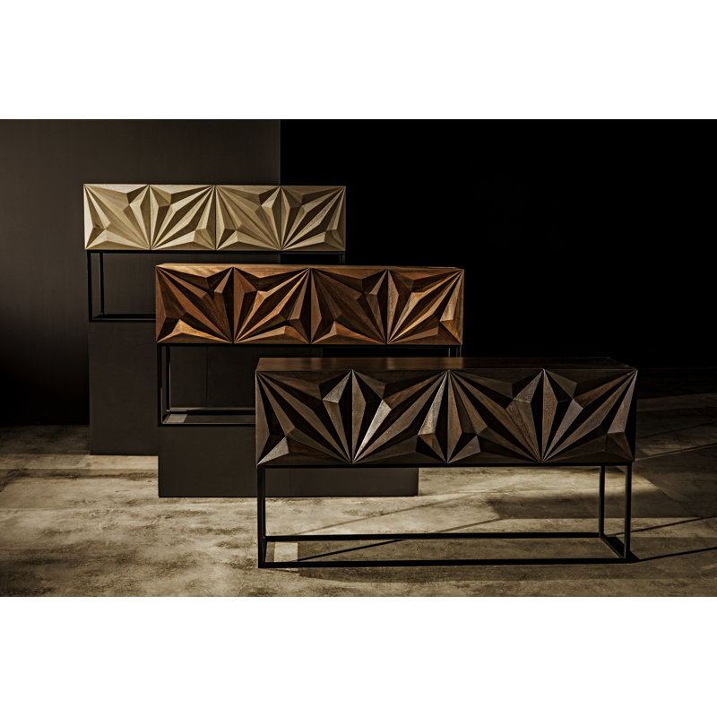 Zurich 60'' W Solid Wood Console Table, Bleached Walnut