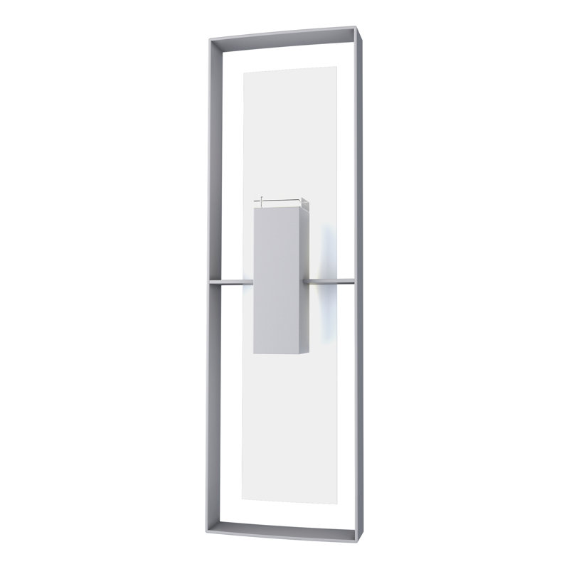Shadow Box Flush Mount Outdoor Wall Sconce, Coastal Oil Rubbed Bronze, 45" H x 13" W x 5.4" D, White
