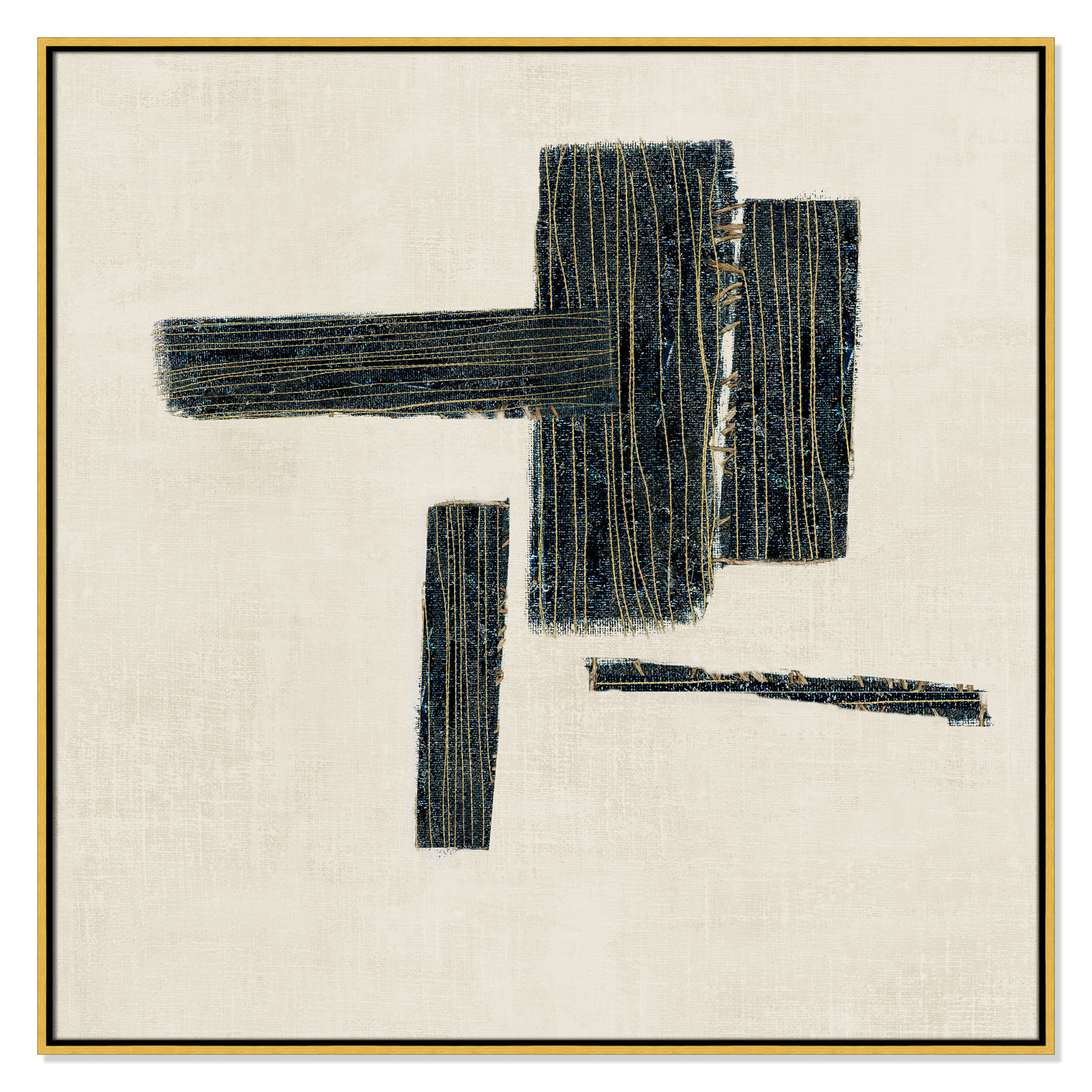 Stiched II Print by , 41.5" H x 41.5" W, Gold