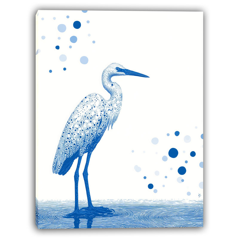 Indigo Tidal Pause Wrapped Canvas Wall Art