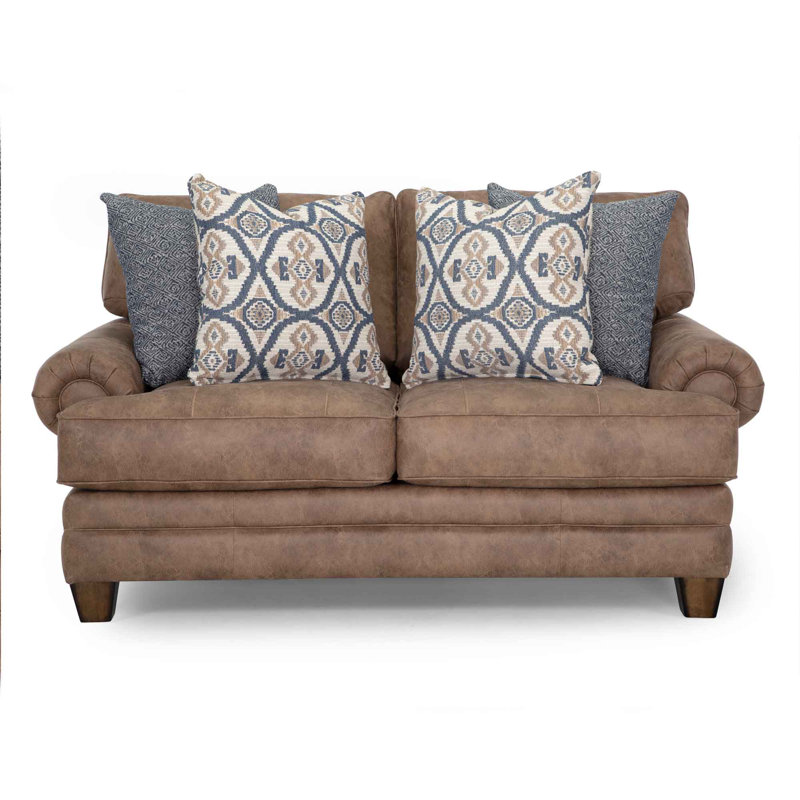 Hattaway 74'' Round Arm Loveseat