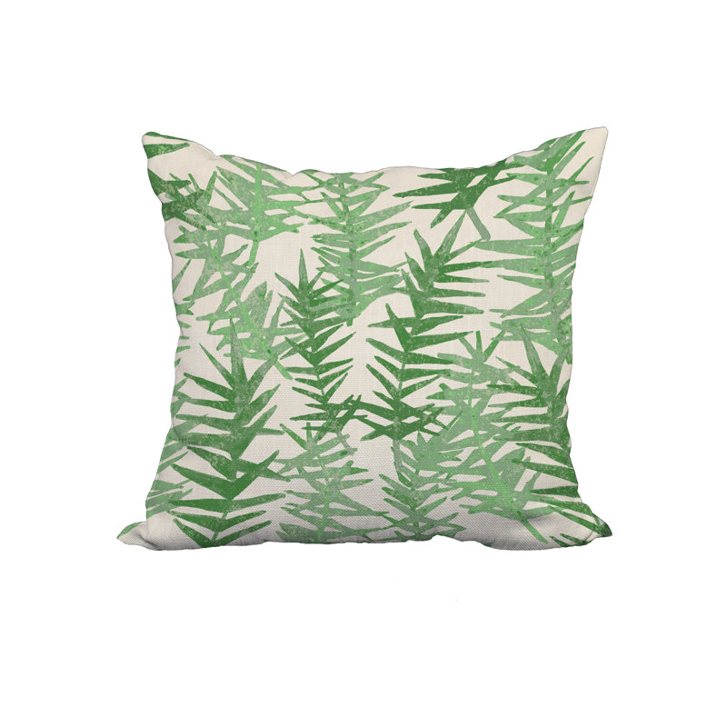Housse et insert de coussin 100% coton Spikey Square, 18 po x 18 po, Vert
