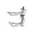 33" White Polymer Two-Tier Half-Moon Optimizer w/ Pivot Hardware for 16-1/8" Blind Corner Cabinet Openings-29100207