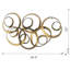 Pièce murale feuille d'or de 38,5 x 22 x 4,2 po, parfaite pour la chambre à coucher de bureau, structure métallique stable, installation facile, décoration de chambre à coucher en fer 100% 38,5 x 22 x 4,2 po, fabrication solide,