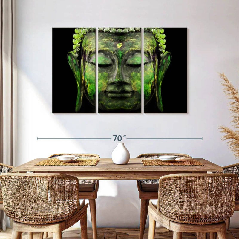 Adella Green Buddha, 36" H x 57" W