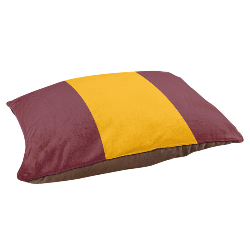 Coussin Washington, Moyen (l 40 po x P 30 po x H 6,5 po), Bourgogne / Doré