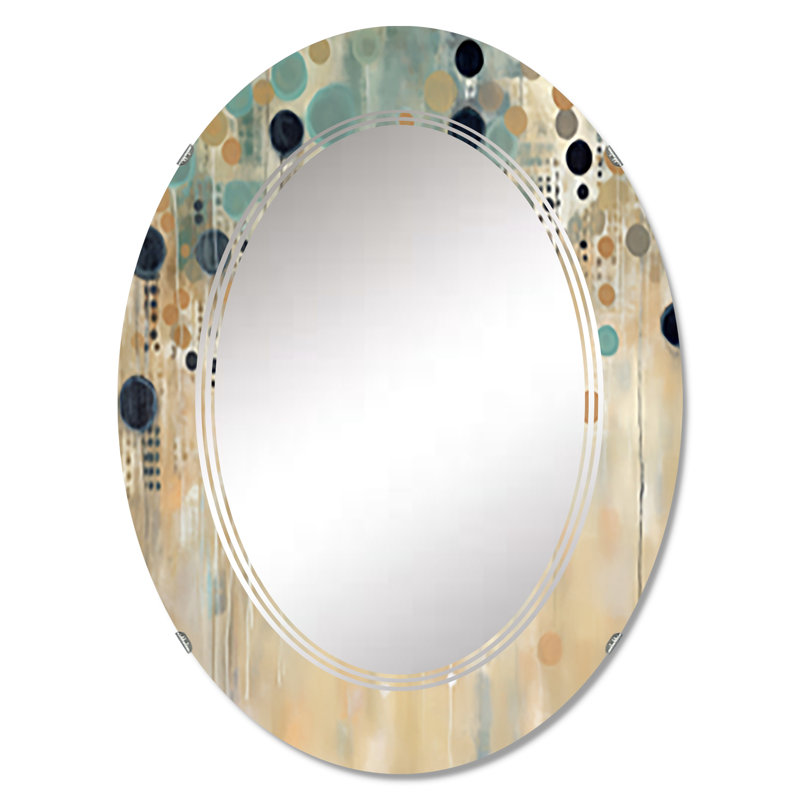 Je le prendrais en considération VI - Miroir décoratif minimaliste abstrait, 30 po x 20 po