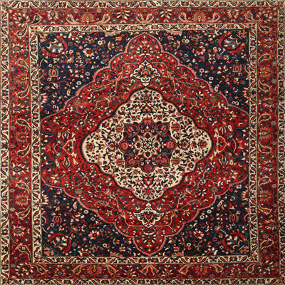Tapis rouge / noir Abou