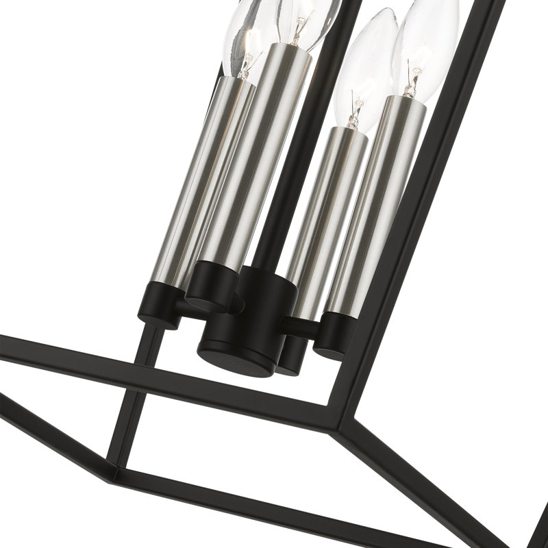 Lustre Veasey, Noir / Nickel brossé