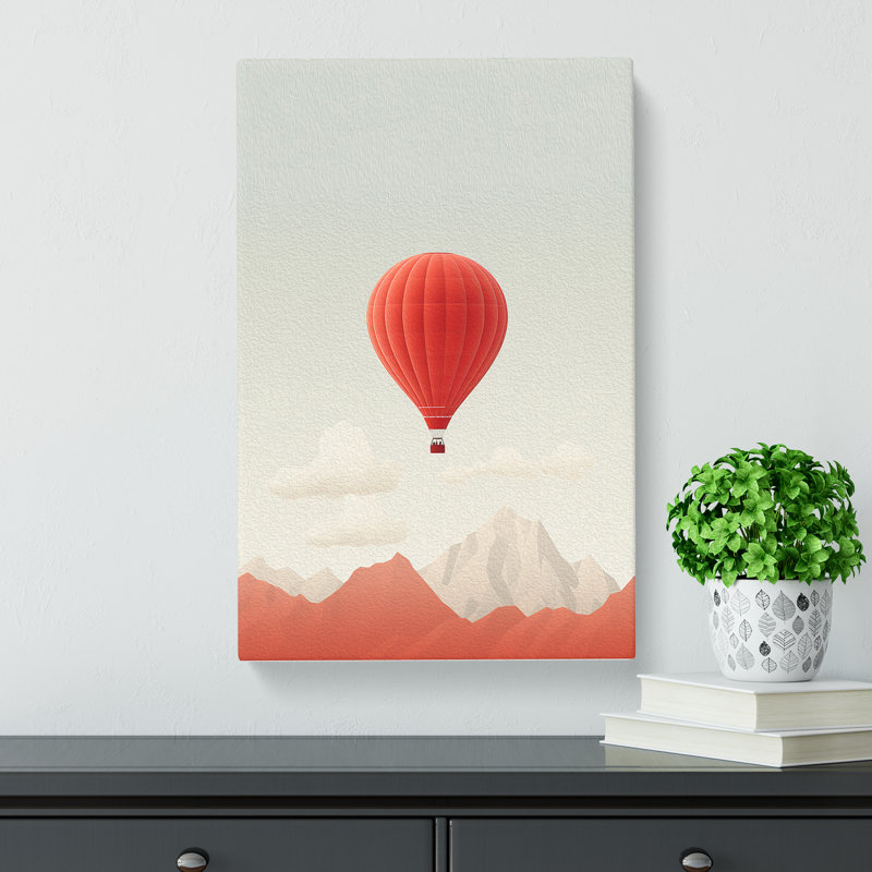 Hot Air Balloon Minimalism - Wrapped Canvas, 60cm H x 40cm W x 3cm D