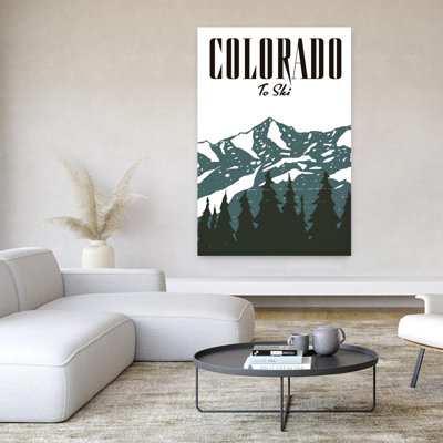 Contemporary Art Bold Retro Serene Pine Tree Forest Landscape Wall Art