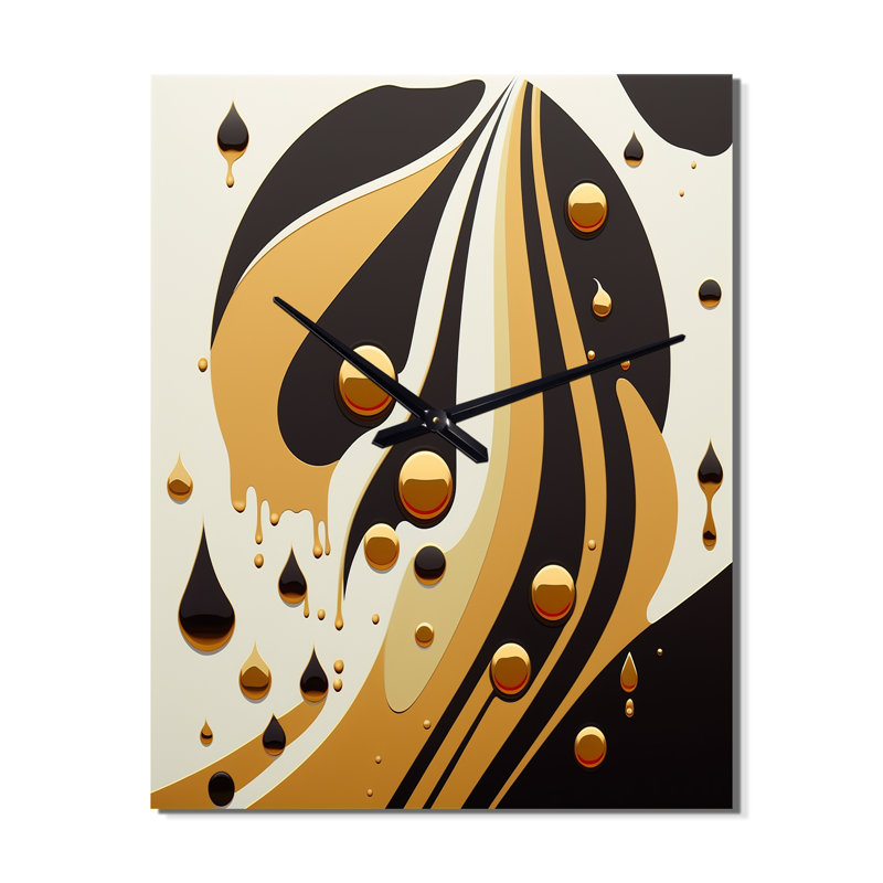 Très grande horloge murale Golden Circular Universe I, H 32 po x l 24 po x P 1 po