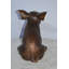 Statue de cochon en bronze Angelia - taille: L 14 po x l 10 po x H 12 po.