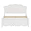 Lit plateforme minimaliste en bois avec structure de tête de lit attachée