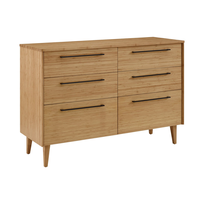 Phatima 52.5'' W 6 - Drawer Dresser, Caramelized