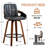 Swivel Upholstered Faux Leather Counter Stool-385256423-396212487