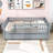 Wood Daybed with Twin Trundle and Guardrails-537538285-537538291