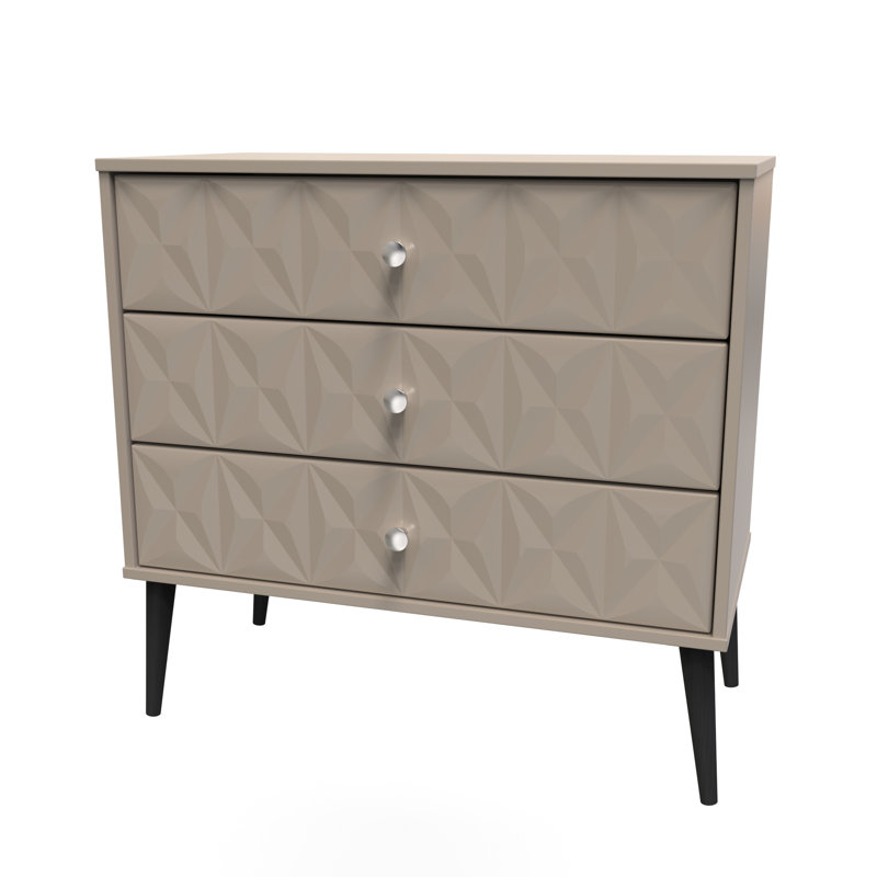 Carnlea 77cm W 3 - Drawer Chest of Drawers, Brown