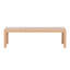 Table basse d'extérieur en bois d'acacia 47,24 po avec plateau à lattes et structure en bois massif 47,24 po Ebamba