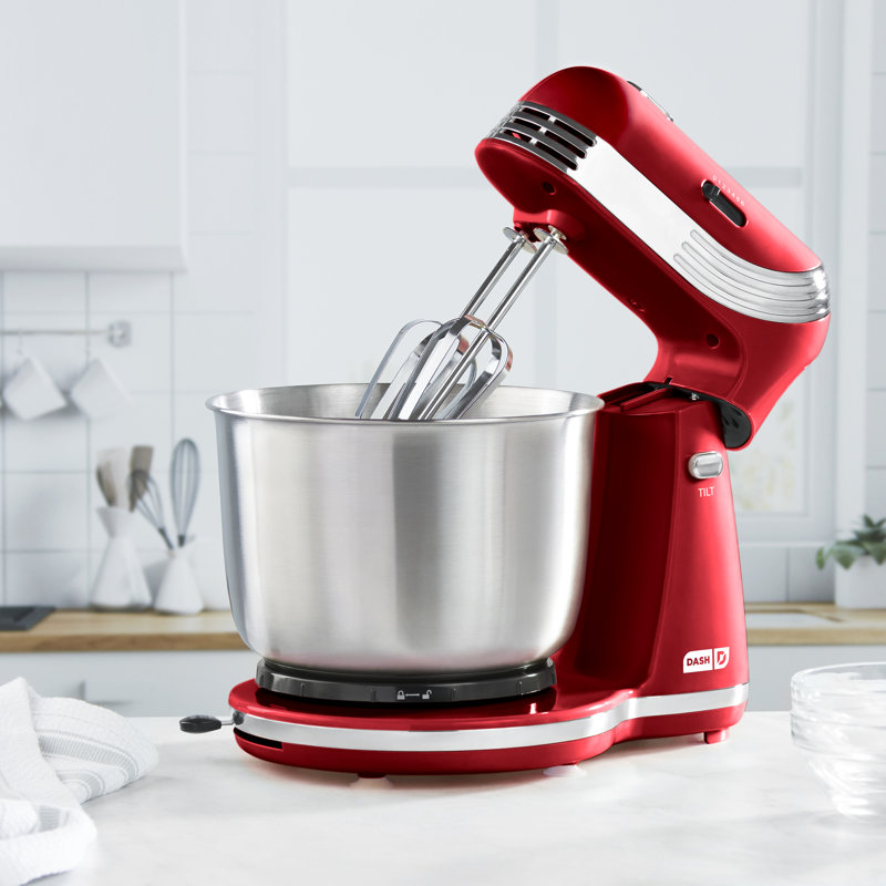 Dash Mixers 6 Speed 2.5 Qt. Stand Mixer, Red