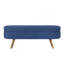 Banc de rangement repose-pieds ovale, pieds en bois d'hévéa (43,5 po x 16 po x 16 po)