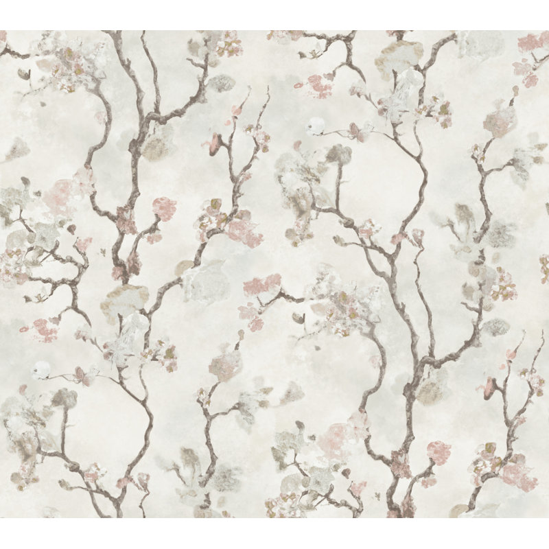 Floral Wallpaper Roll, Blush