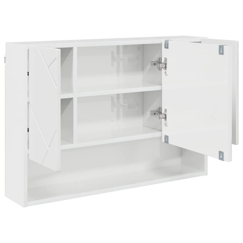 60mm W 78mm H Wall Mounted Required Medicine Cabinet Mirror, Concrete Grey