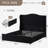 Upholstered Wingback Bed with 4 Storage Drawers & 54" Tall Headboard, No Spring Box Needed, Easy Assembly-852483279-852483278