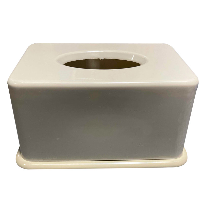 Boîte à mouchoirs avec porte-mouchoirs de couleur unie