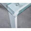 Table de salle à manger rectangulaire en verre trempé double couche avec chaise à 4 treillis