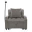 Chaise convertible simple, canapé-lit futon en velours 3 en 1 avec support pour téléphone et ports USB, canapé-lit escamotable, fauteuil inclinable réglable pour le salon, le bureau et les petits espaces (gris clair)-1593913514-1593913516