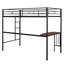 Lit mezzanine simple en métal avec bureau, échelle et garde-corps, lit mezzanine pour chambre à coucher-1369458475