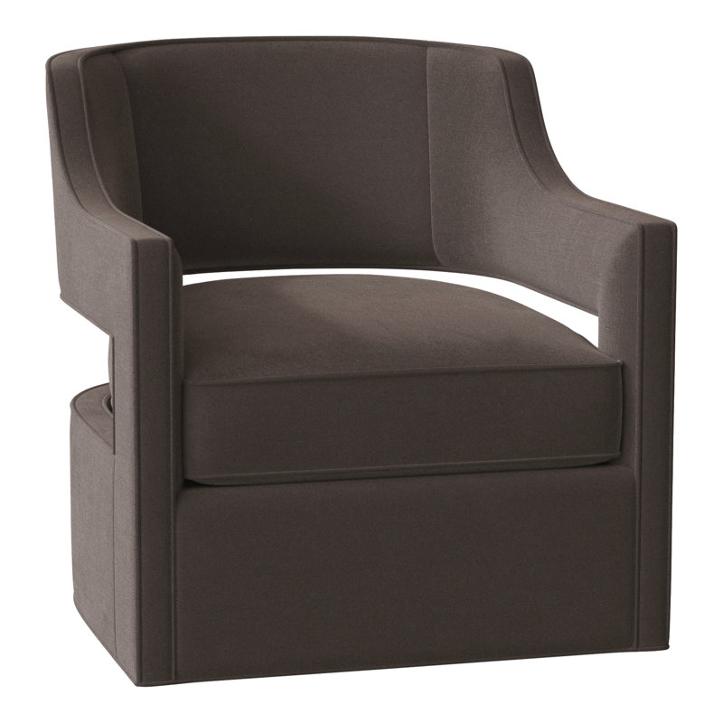 Fauteuil pivotant l 29,5 po Phoebe, Polyester vison 9953