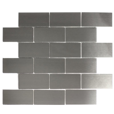 Carreau de mosaïque en métal 14 po x 14 po Enchanted Metals