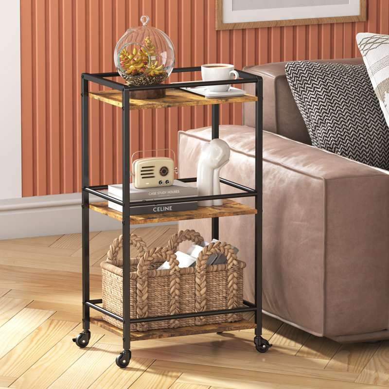 81.5cm H x 43.2cm W Utility Cart, Black