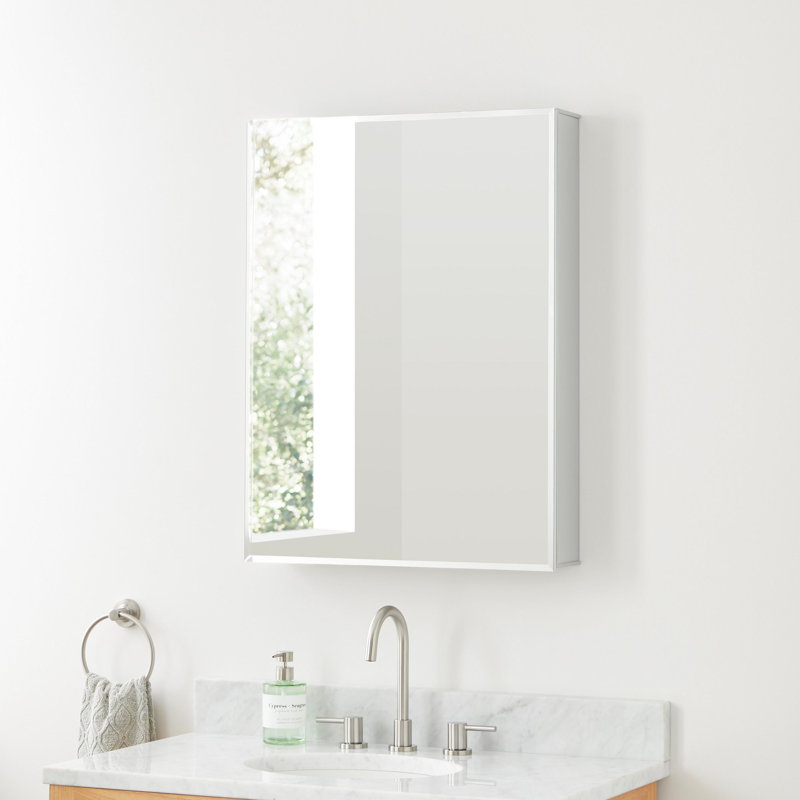 Vinodel Single Door Medicine Cabinet with Adjustable Shelves, 31.88" x 24"