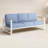 Jayton 81'' Wide Powder Coated Aluminum Patio Sofa with Cushions-1365553402