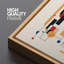 Abstrait mécanique symphonique, formes et lignes géométriques encadrées sur toile-98042292-111176167