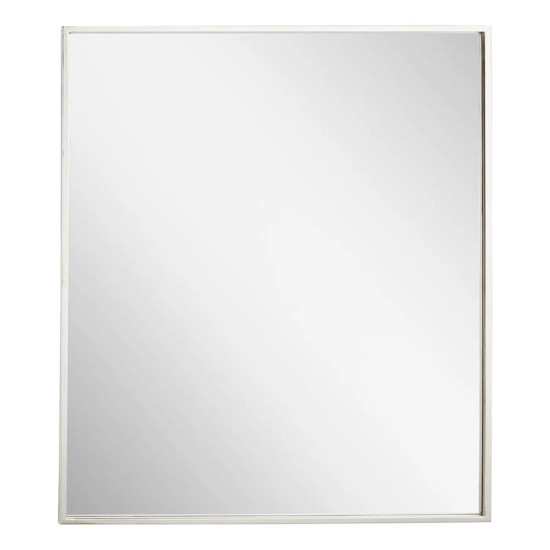 Carpini Decorative Bathroom Vanity Mirror, Nickel