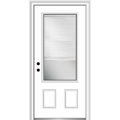 MMI DOOR 36 in. x 81.75 in. Fiberglass 2 Panel Prehung Front Entry Door
