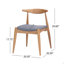 Ensemble de 2 chaises de salle à manger en bois d'hévéa avec dossier ergonomique et coussins de confort-1810080358-1810080352
