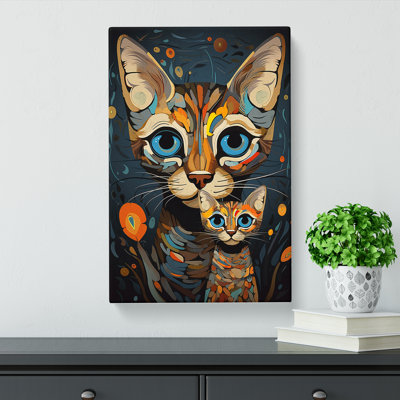 Bengal Cat Dadaism Art No.2 - Wrapped Canvas