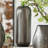 7x7x17" Aluminum Layered Chisel Oval Vase