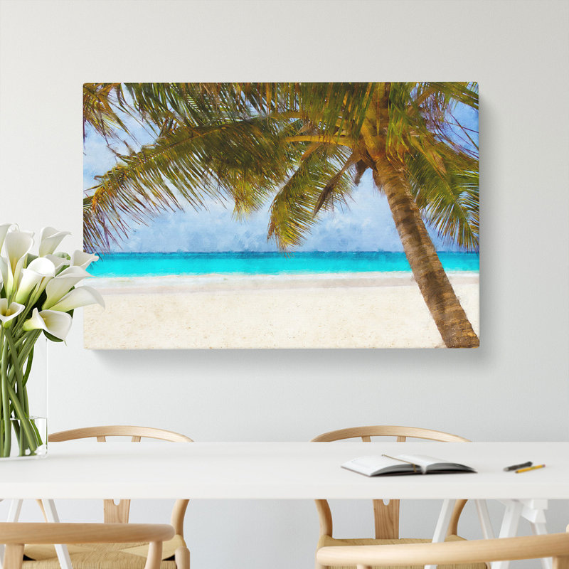Palm Tree Beach Vol.3 - Wrapped Canvas, 50cm H x 76cm W x 3cm D