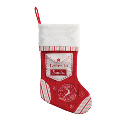 Letter to Santa Pocket Personalized Stocking