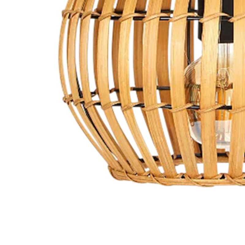 Alik 1 - Light Natural Bamboo Single Pendant
